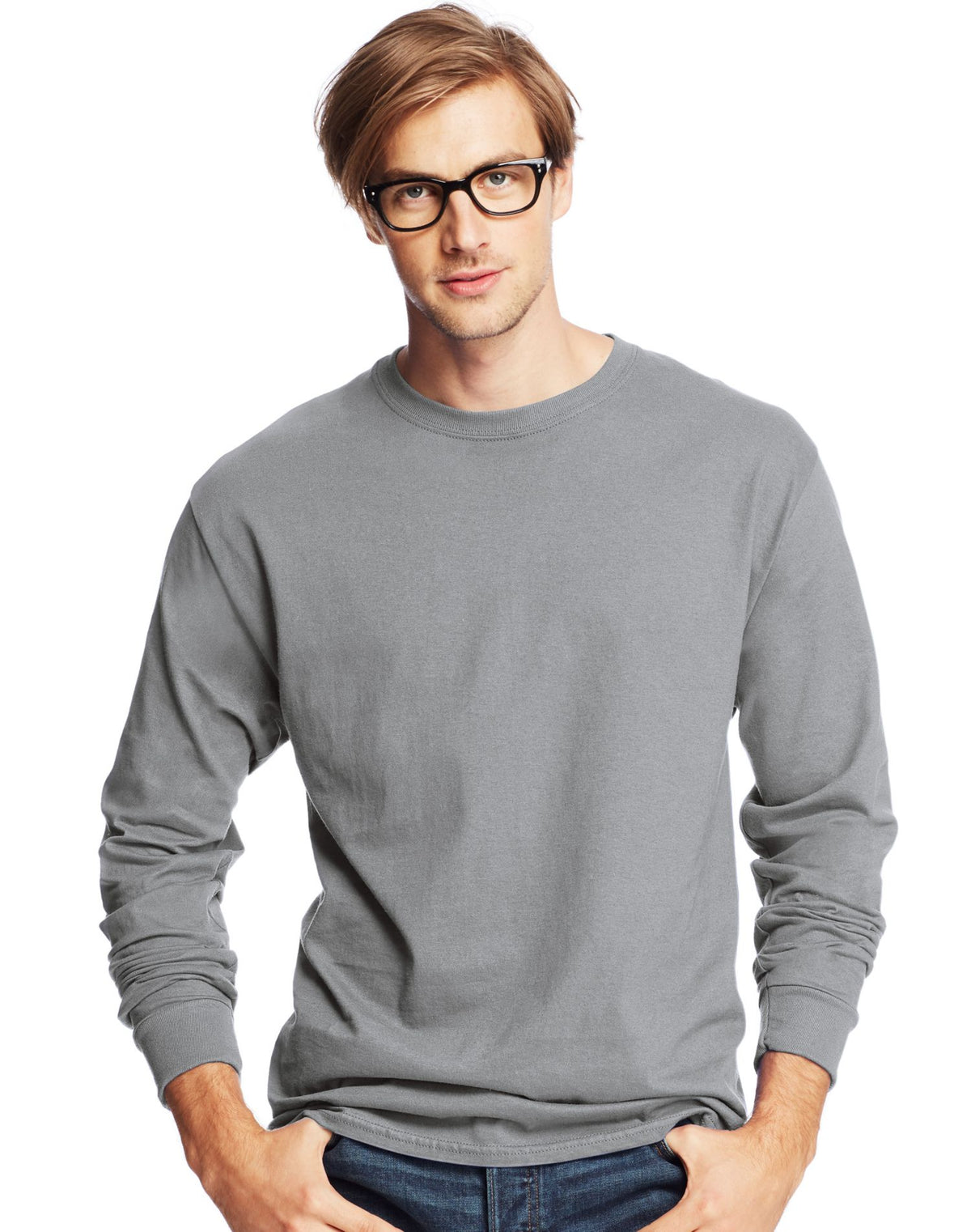 Hanes Mens ComfortSoft® Long-Sleeve T-Shirt 4-Pack