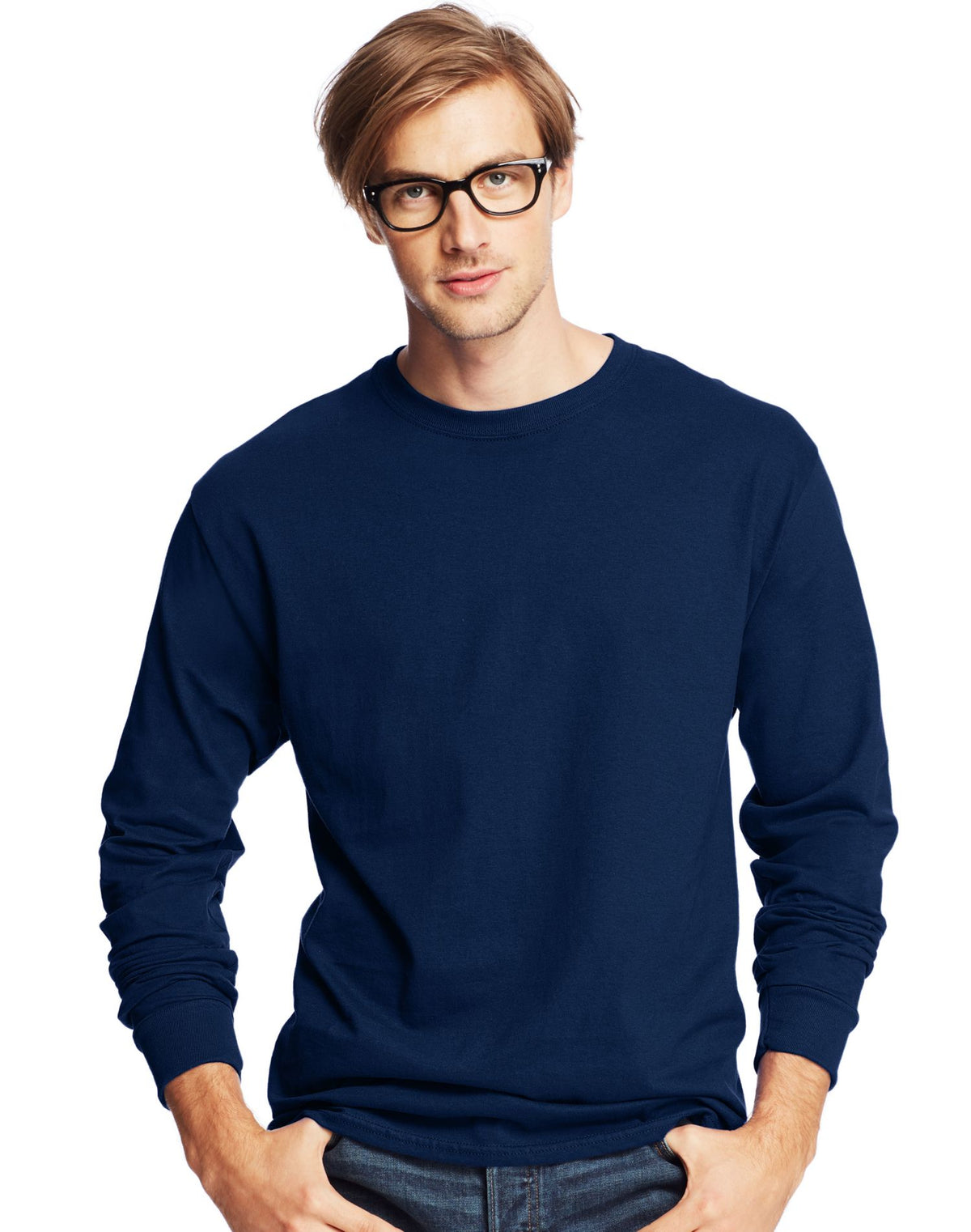 Hanes Mens ComfortSoft® Long-Sleeve T-Shirt 4-Pack