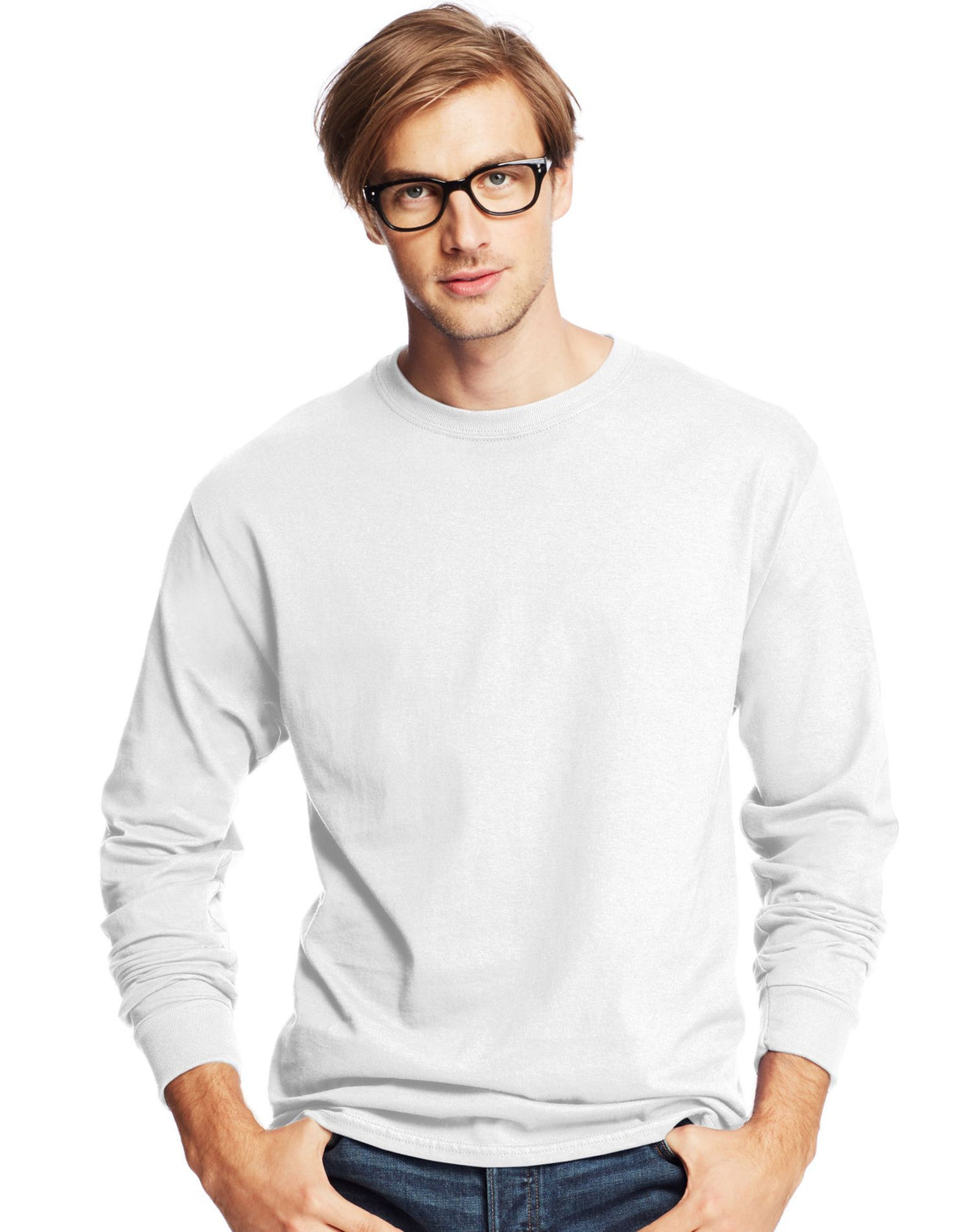 Hanes Mens ComfortSoft® Long-Sleeve T-Shirt 4-Pack