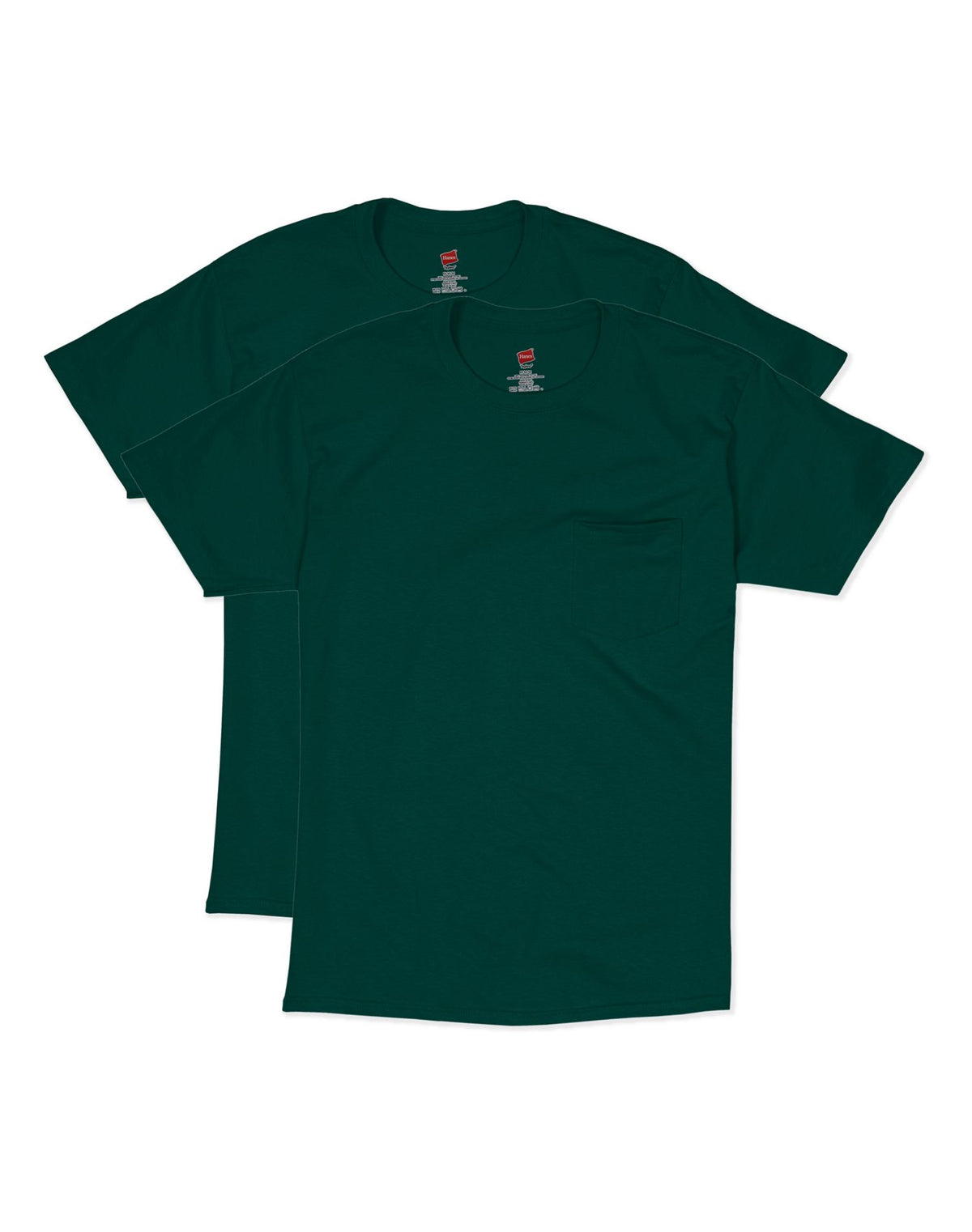 Hanes Mens Short Sleeve Pocket T-Shirt 2-Pack