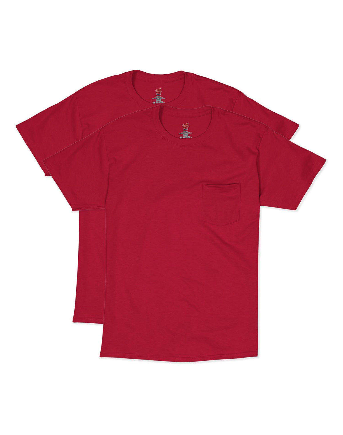 Hanes Mens Short Sleeve Pocket T-Shirt 2-Pack