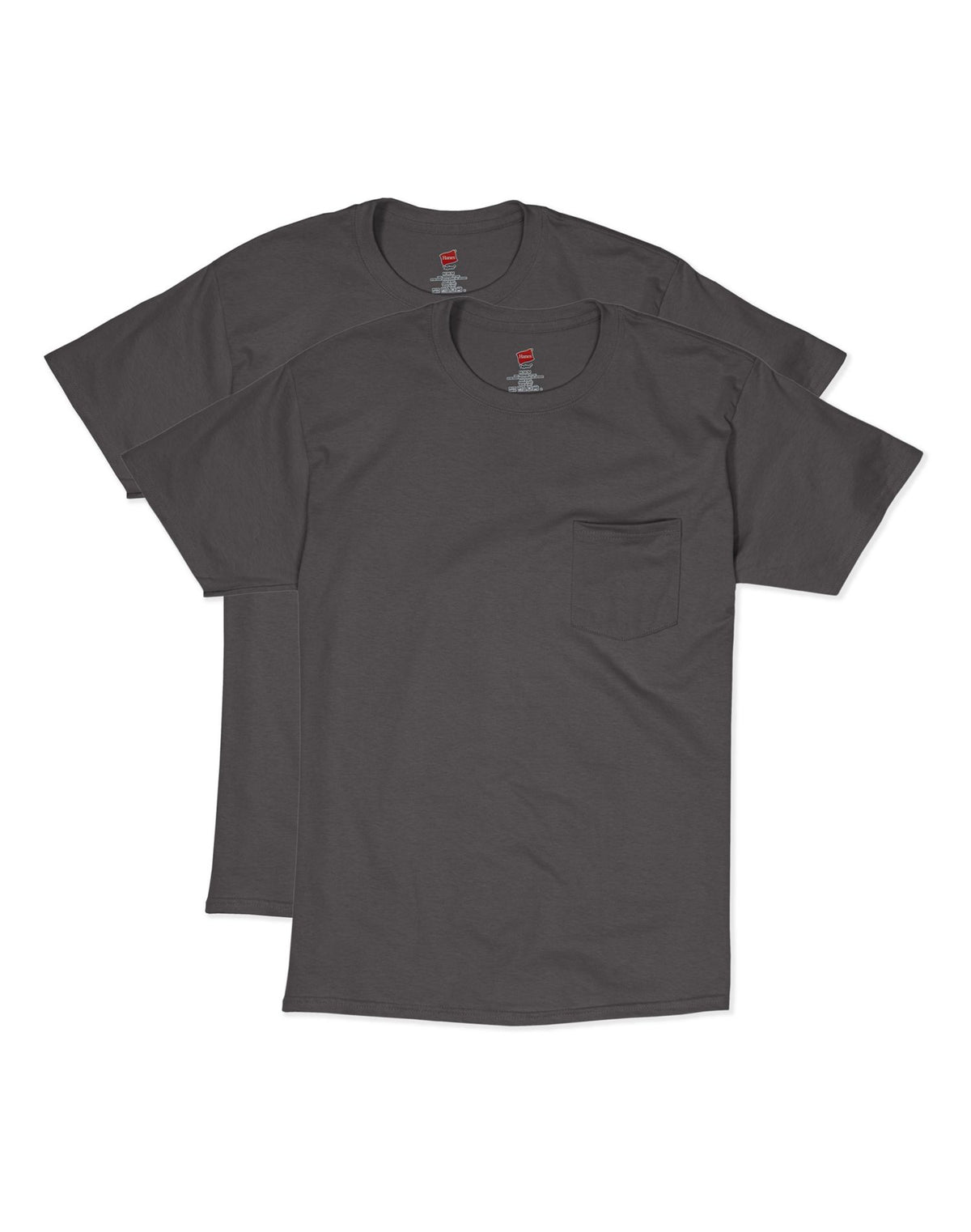 Hanes Mens Short Sleeve Pocket T-Shirt 2-Pack