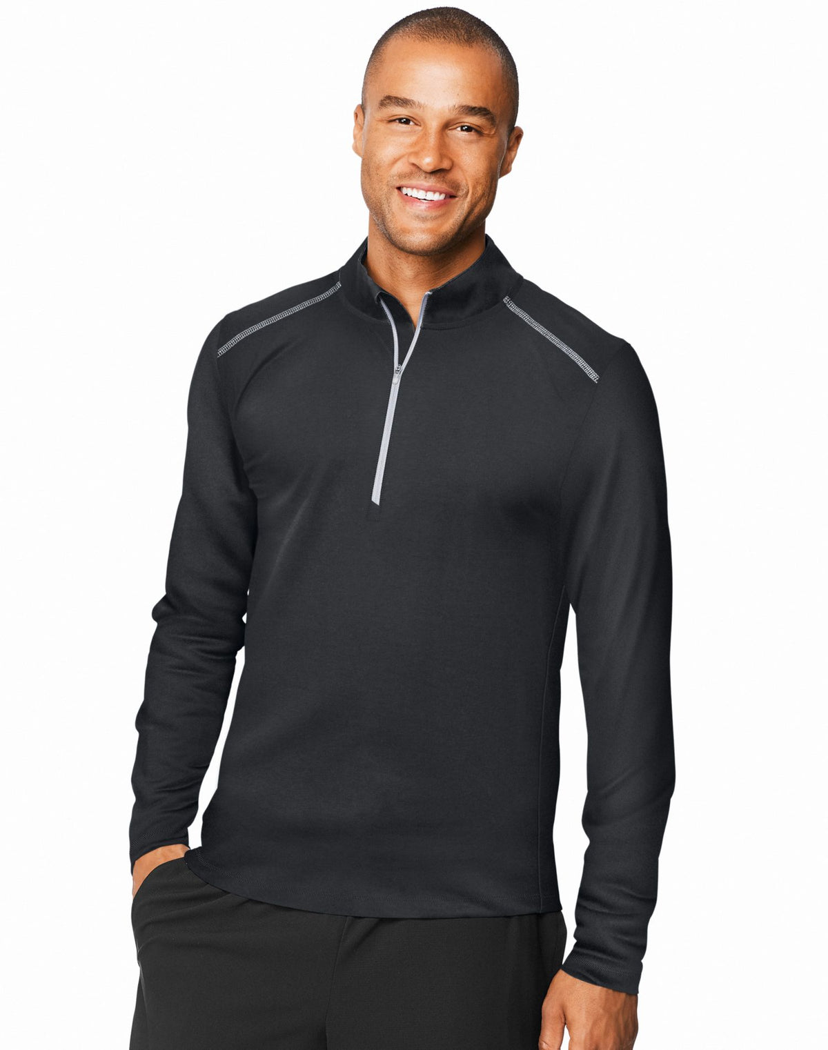 Hanes Mens Sport Performance Quarter-Zip Sweatshirt