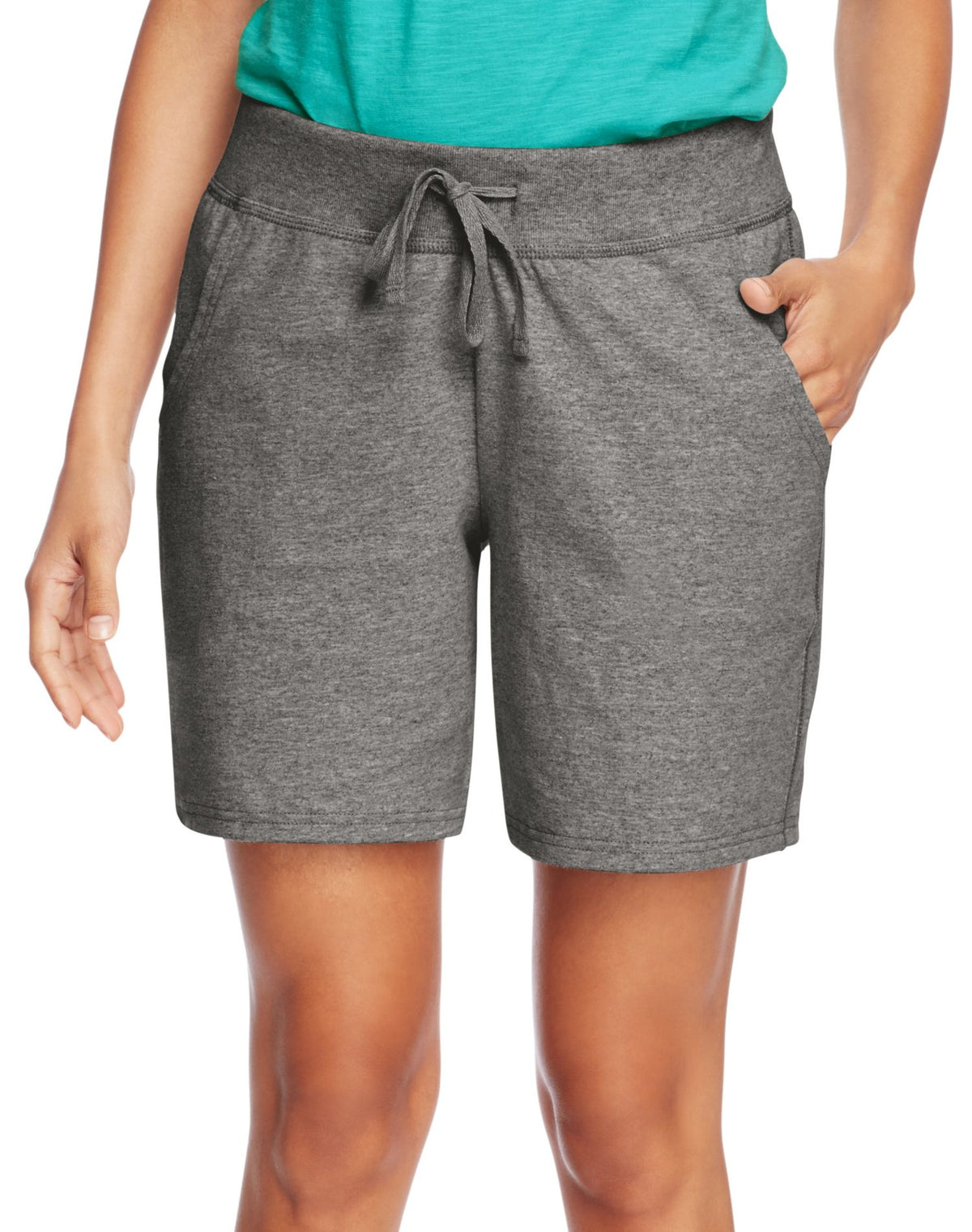 Hanes Womens Jersey Pocket Short