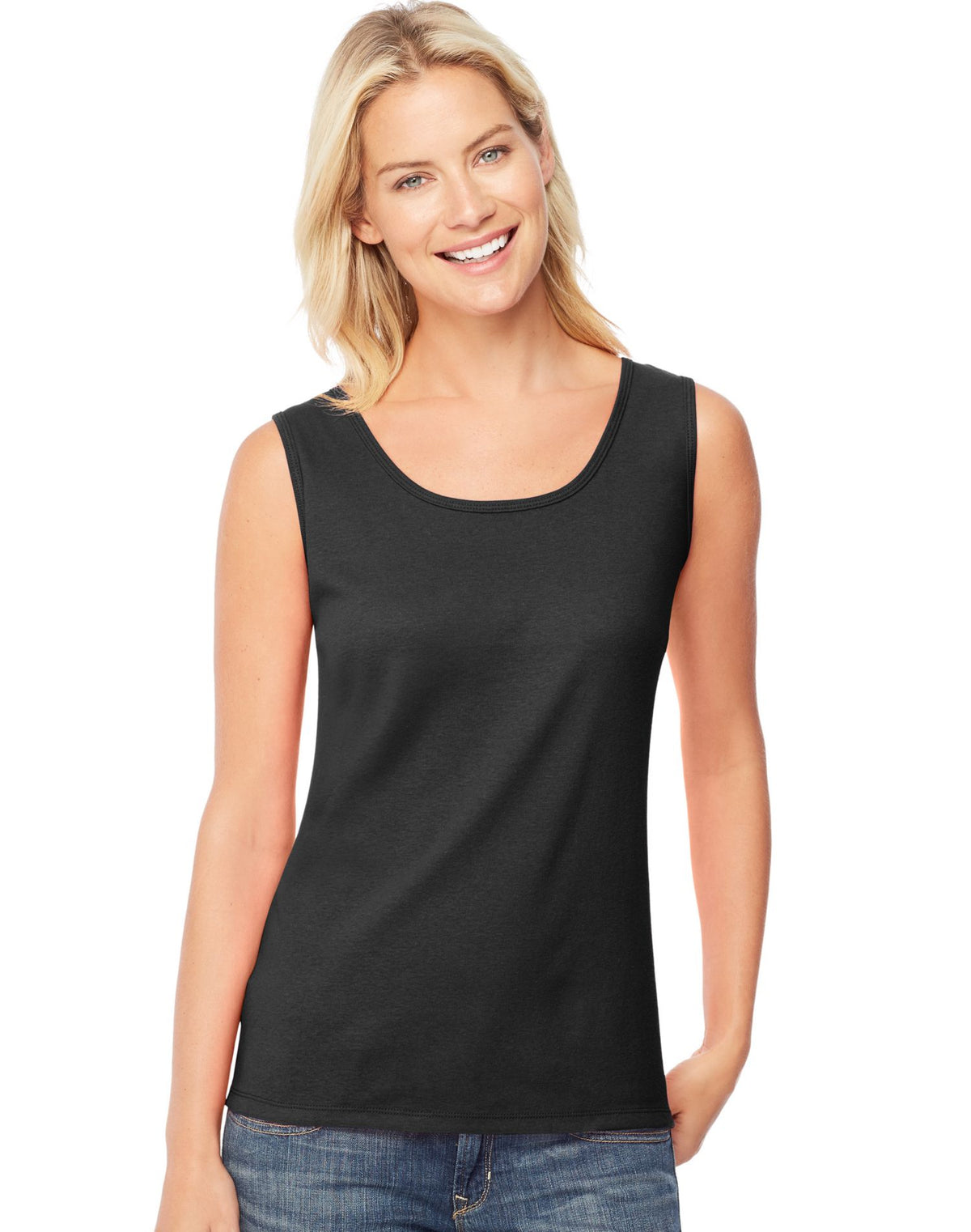 Hanes Womens Mini-Ribbed Cotton Tank