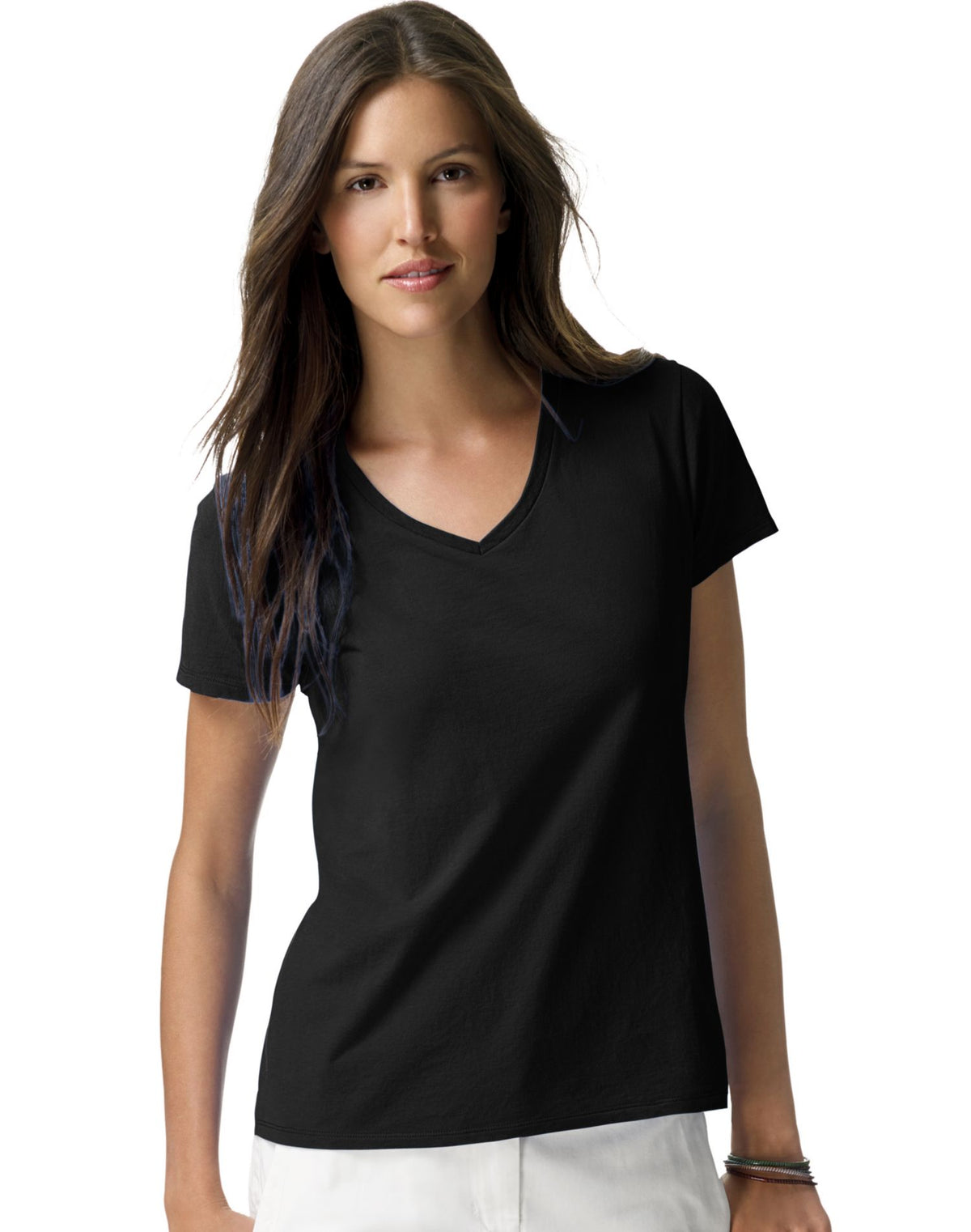 Hanes Womens Nano-T V-Neck T-Shirt