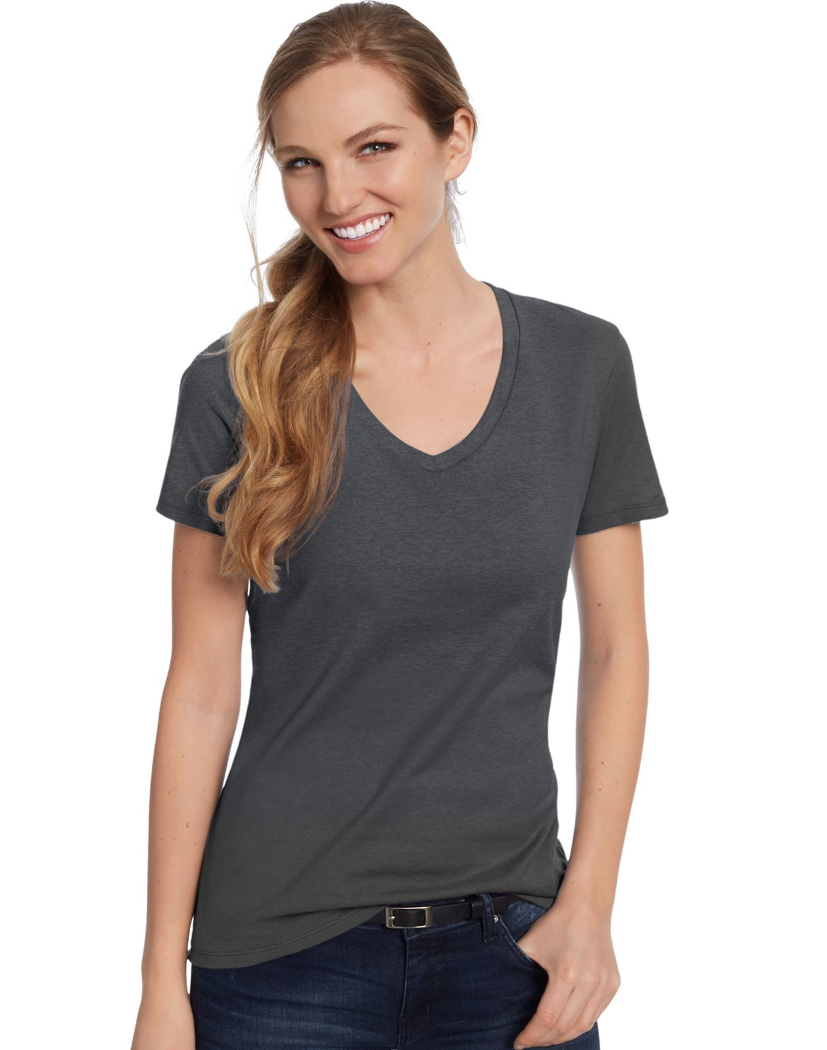 Hanes Womens Nano-T V-Neck T-Shirt