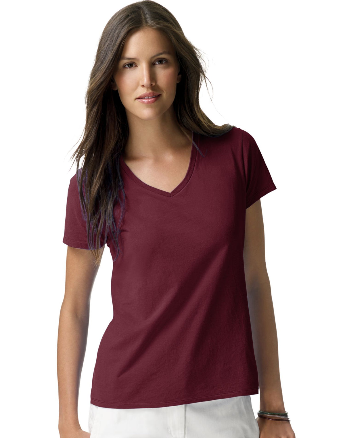 Hanes Womens Nano-T V-Neck T-Shirt