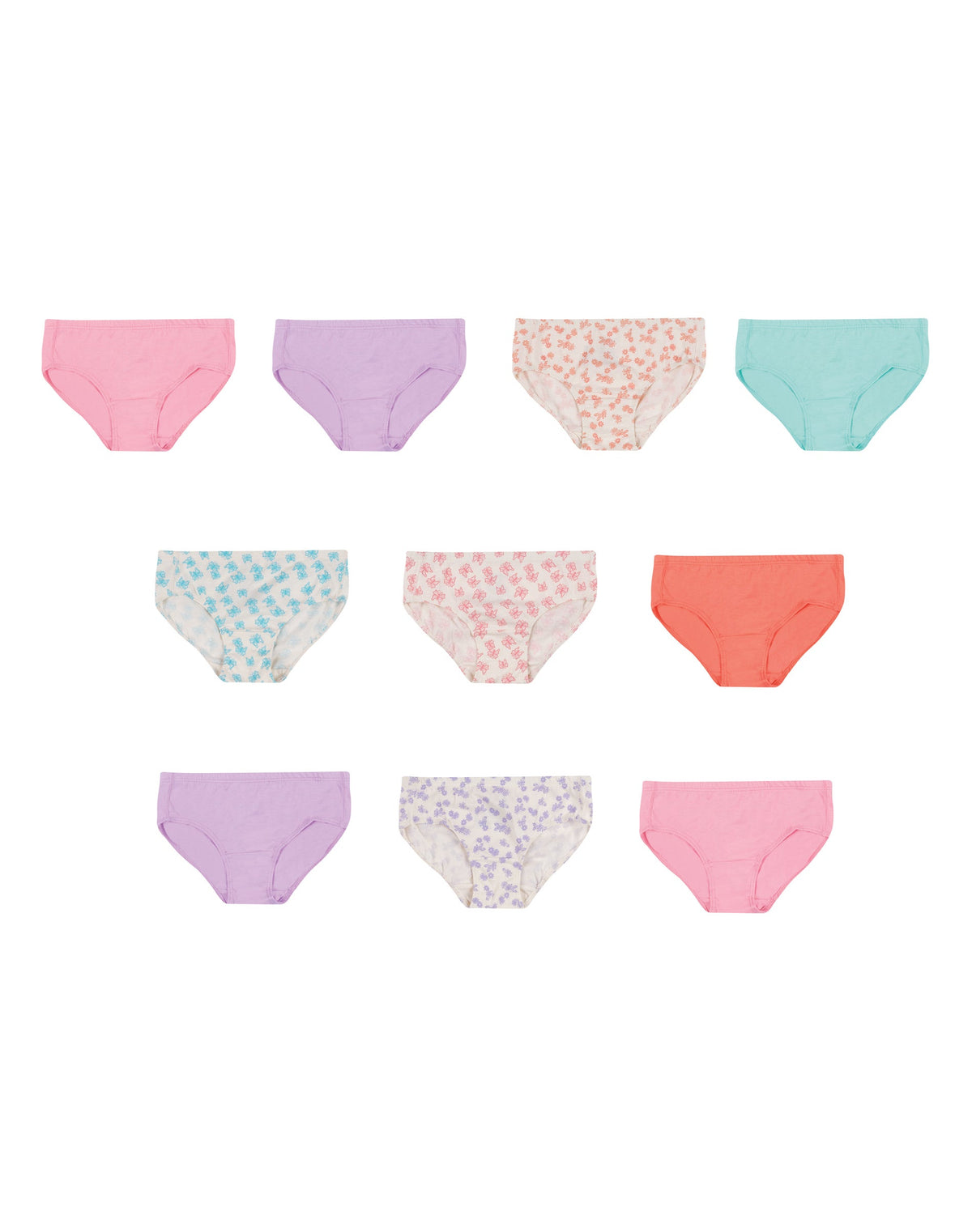Hanes Toddler Girls Pure Comfort® Briefs 10-Pack