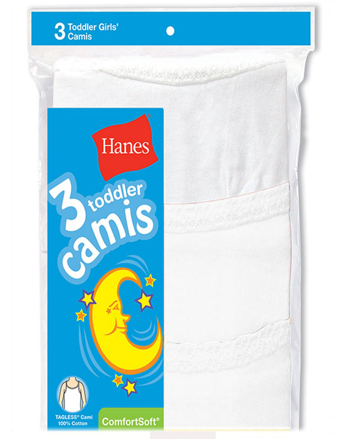 Hanes Toddler Girls TAGLESS® Cami White 5-Pack