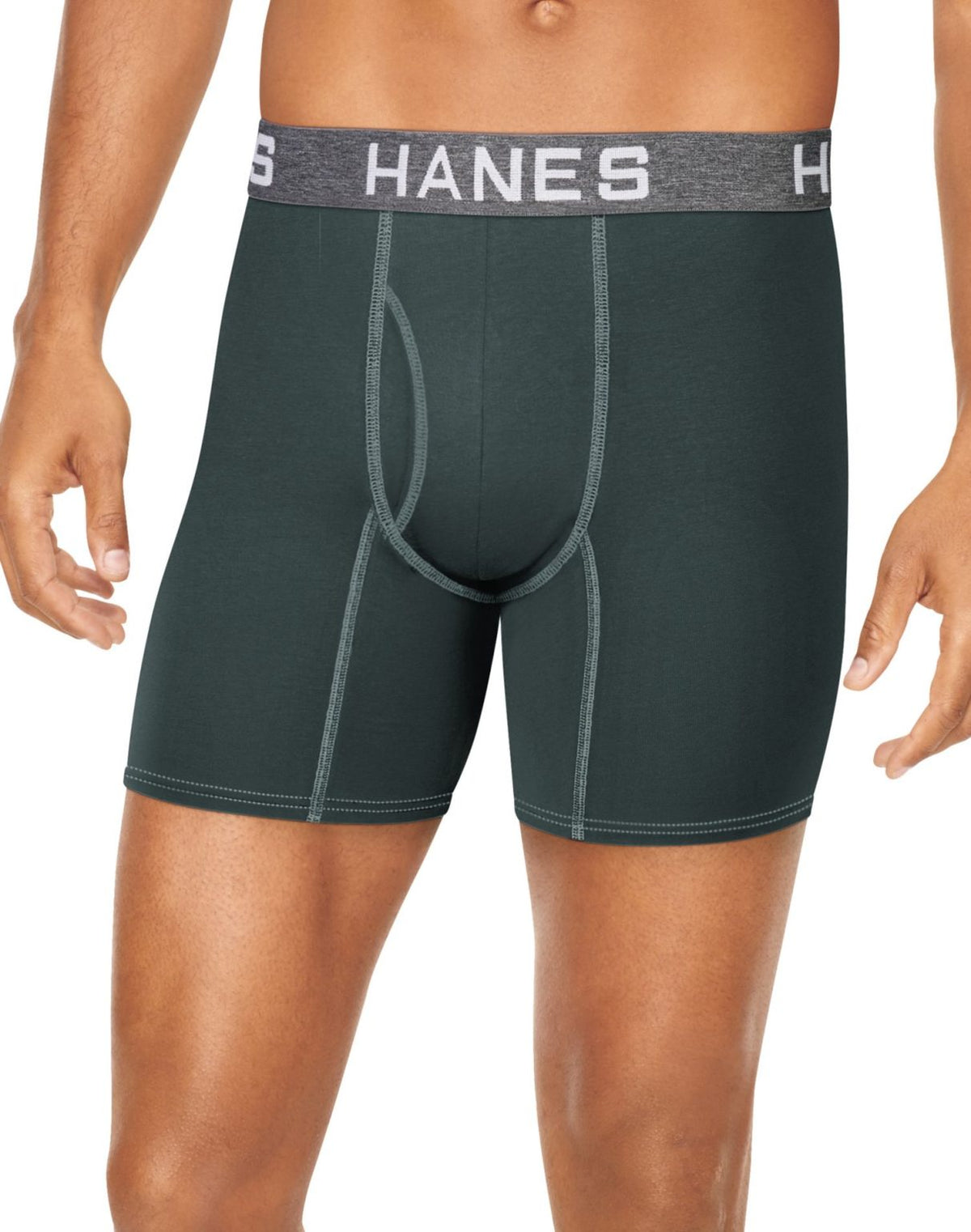 Hanes Mens Ultimate® Comfort Flex Fit® Ultra Soft Cotton/Modal Boxer Briefs Assorted Colors 4-Pack