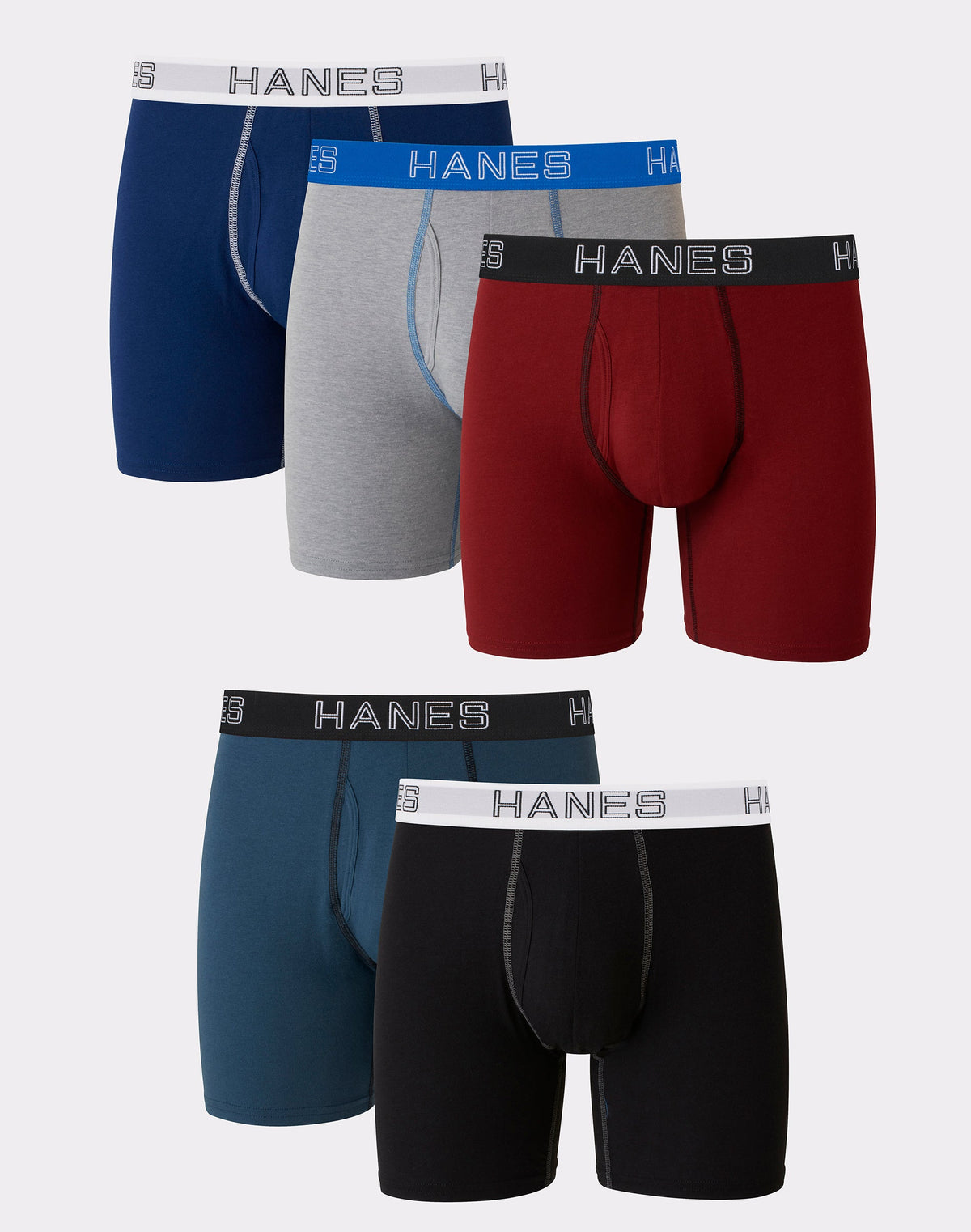 Hanes Mens Ultimate® Stretch Moisture-Wicking Boxer Brief 5-Pack