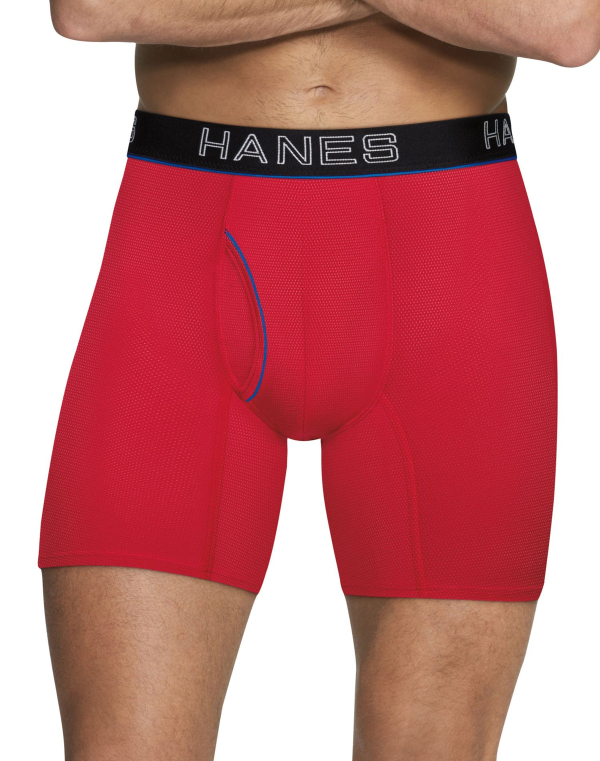Hanes Mens Ultimate® Comfort Flex Fit® Ultra Lightweight Breathable Mesh Boxer Briefs Assorted Colors 4-Pack
