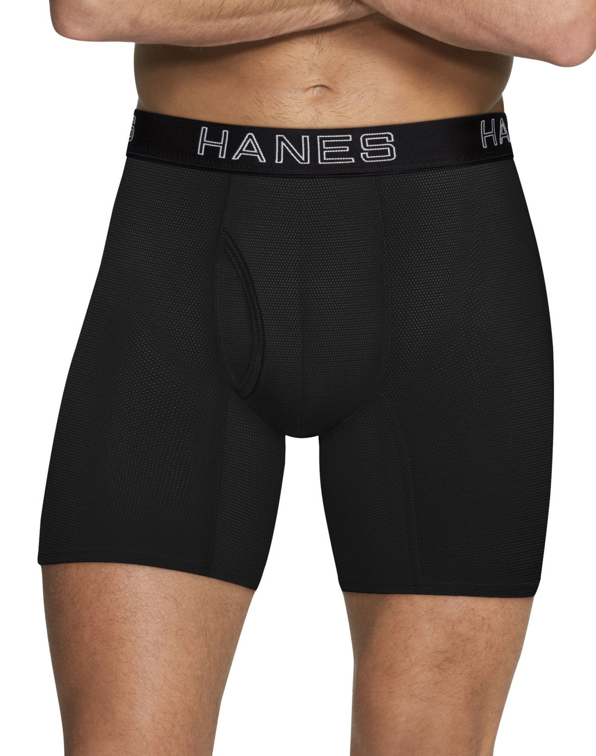 Hanes Mens Ultimate® Comfort Flex Fit® Ultra Lightweight Breathable Mesh Boxer Briefs Assorted Colors 4-Pack