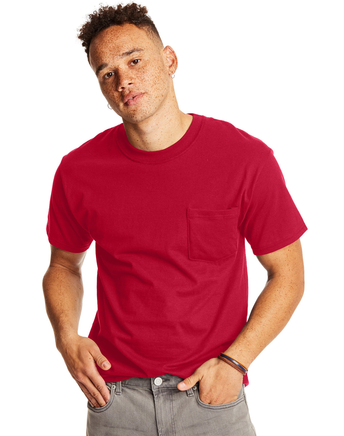Hanes Adult Beefy-T Pocket T-Shirt 2-Pack
