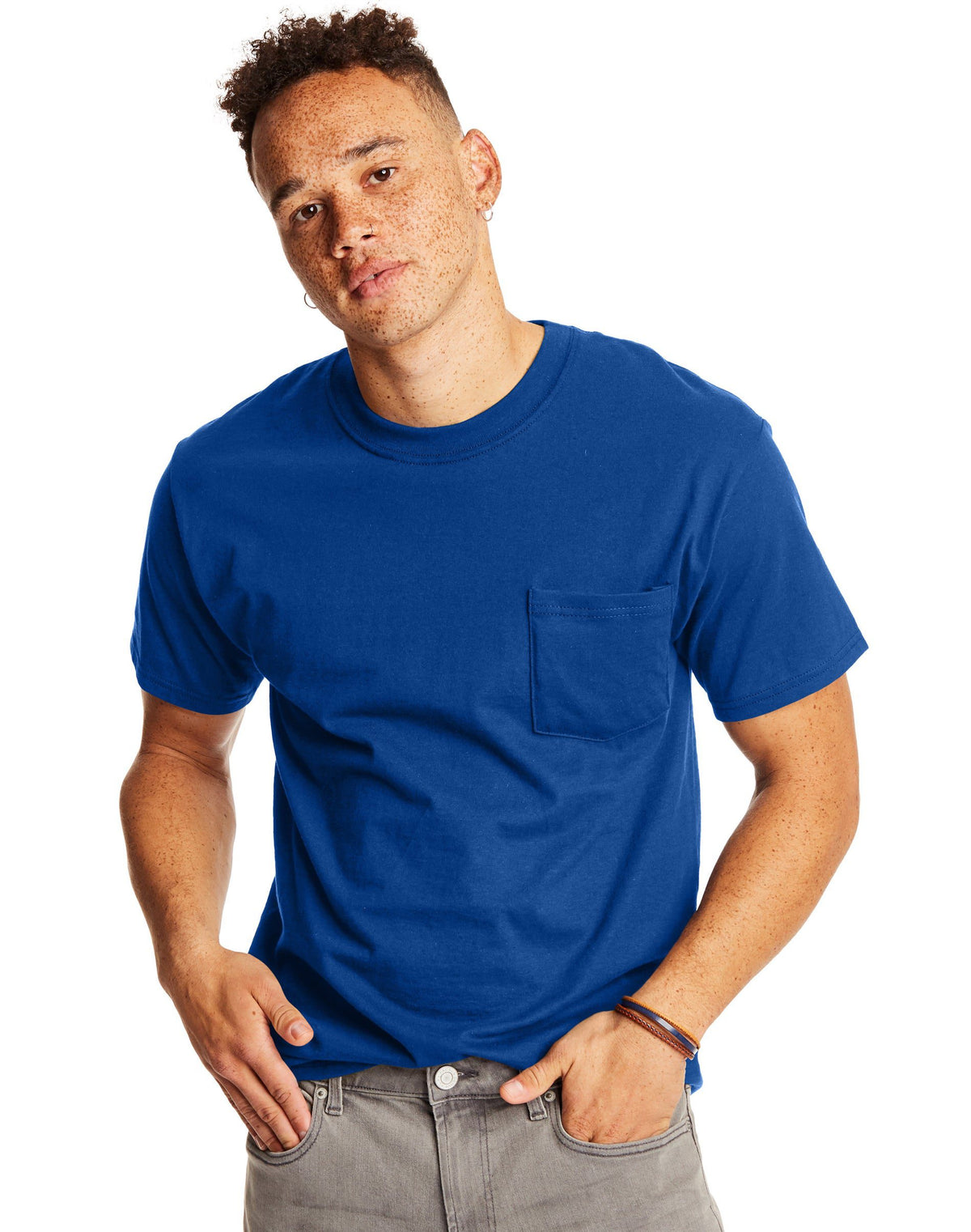 Hanes Adult Beefy-T Pocket T-Shirt 2-Pack