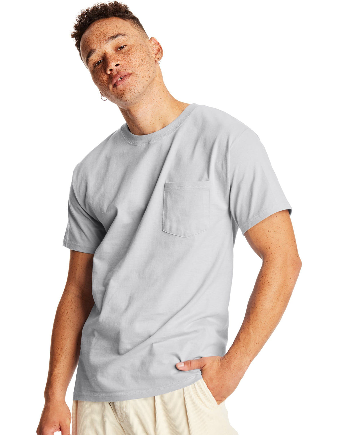 Hanes Adult Beefy-T Pocket T-Shirt 2-Pack