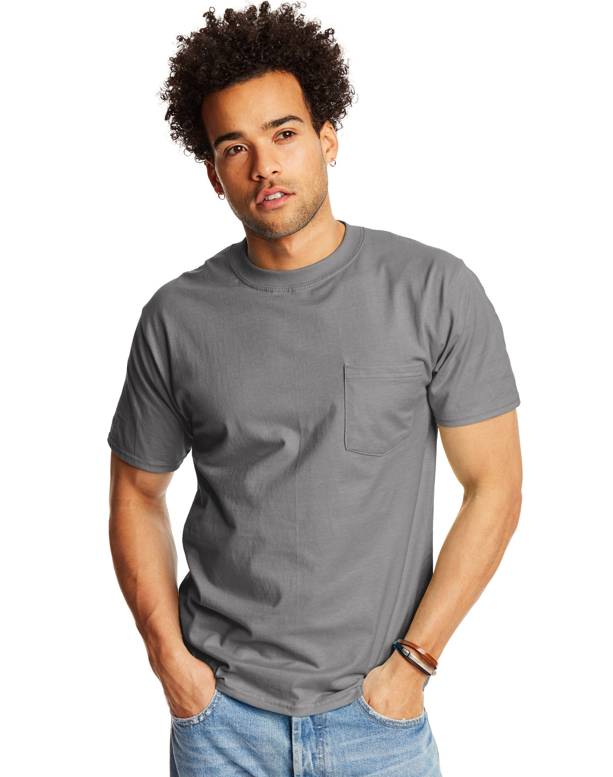 Hanes Adult Beefy-T Pocket T-Shirt 2-Pack