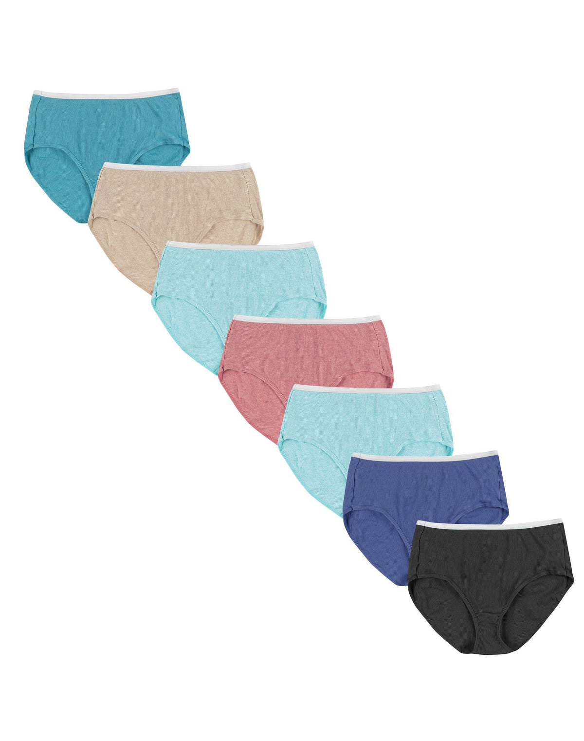 JMS Womens Ribbed Cotton Brief 6-Pack