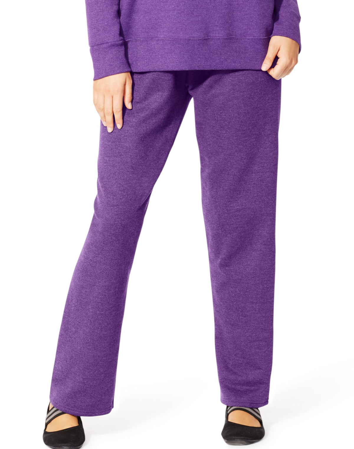 JMS Womens ComfortSoft® EcoSmart® Fleece Open-Hem Sweatpants, Average Length