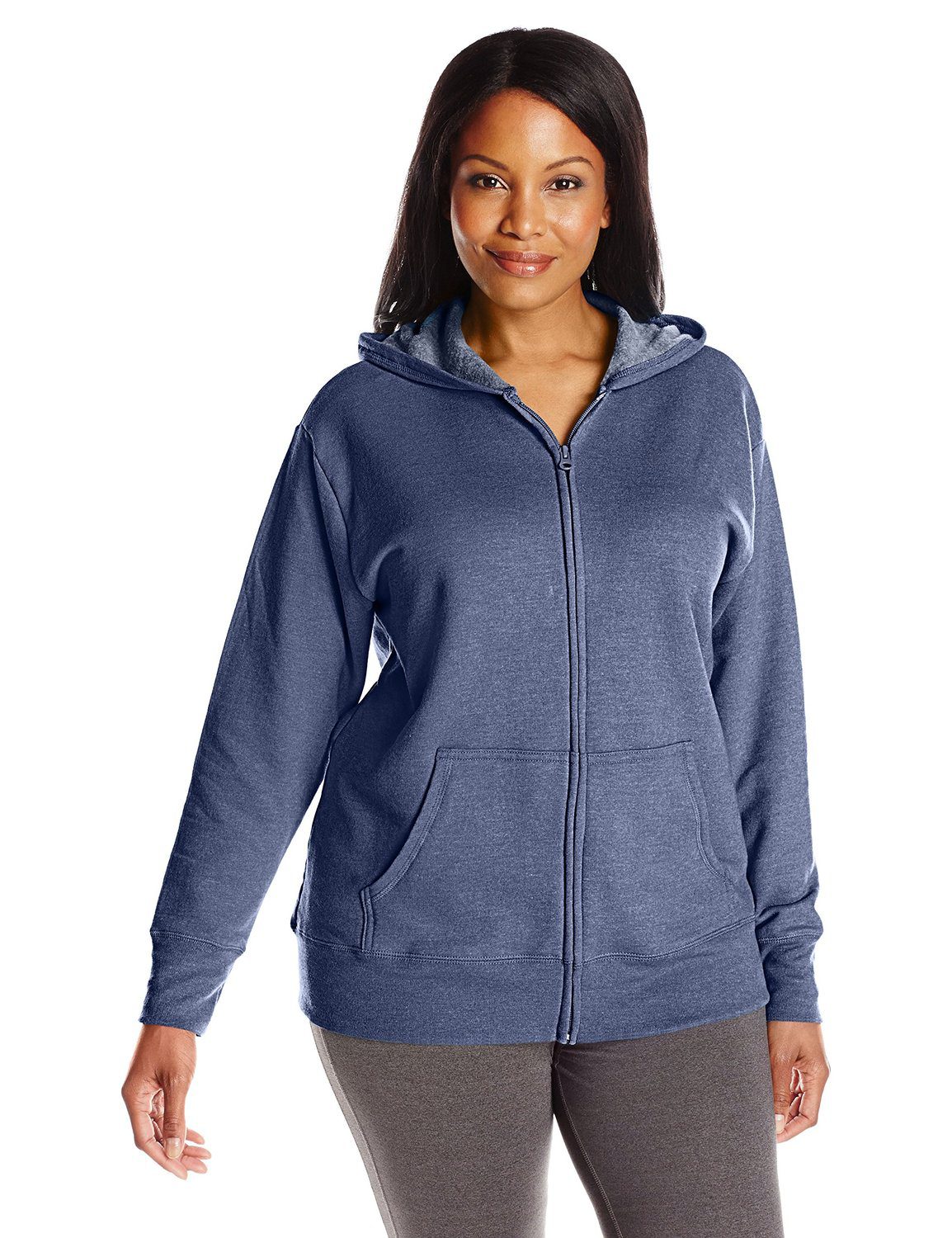 JMS Womens ComfortSoft® EcoSmart® Fleece Full-Zip Hoodie