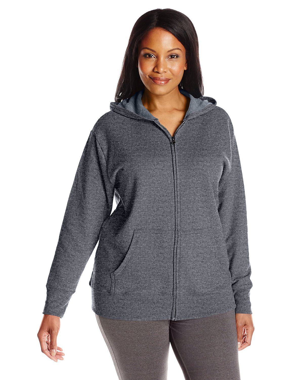 JMS Womens ComfortSoft® EcoSmart® Fleece Full-Zip Hoodie