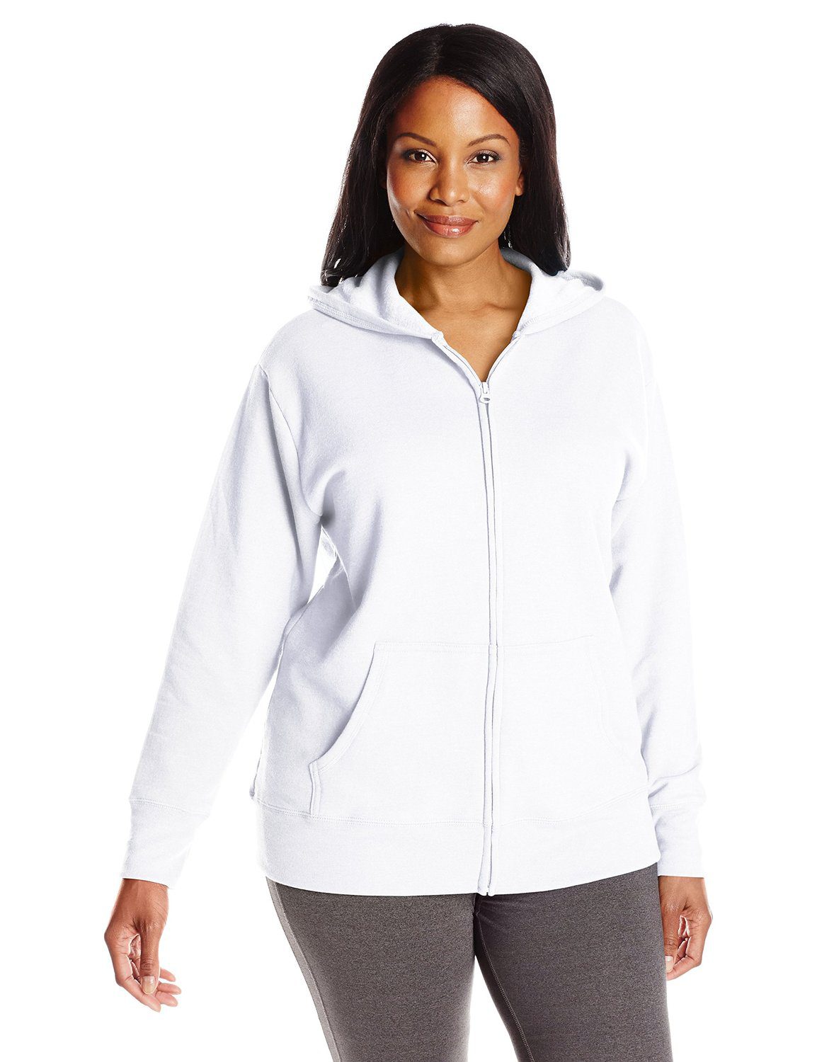 JMS Womens ComfortSoft® EcoSmart® Fleece Full-Zip Hoodie