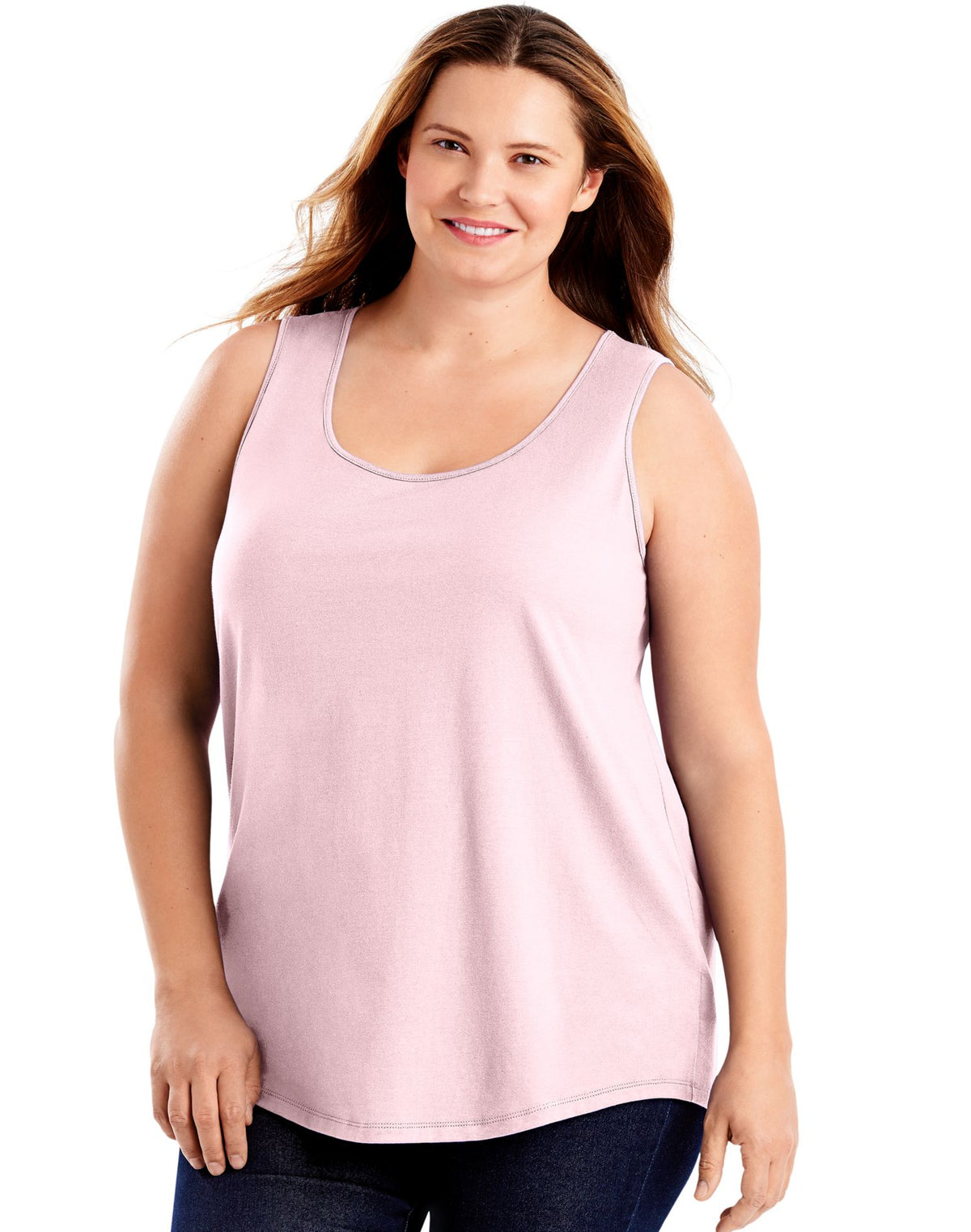 JMS Womens Cotton Jersey Shirttail Tank Top