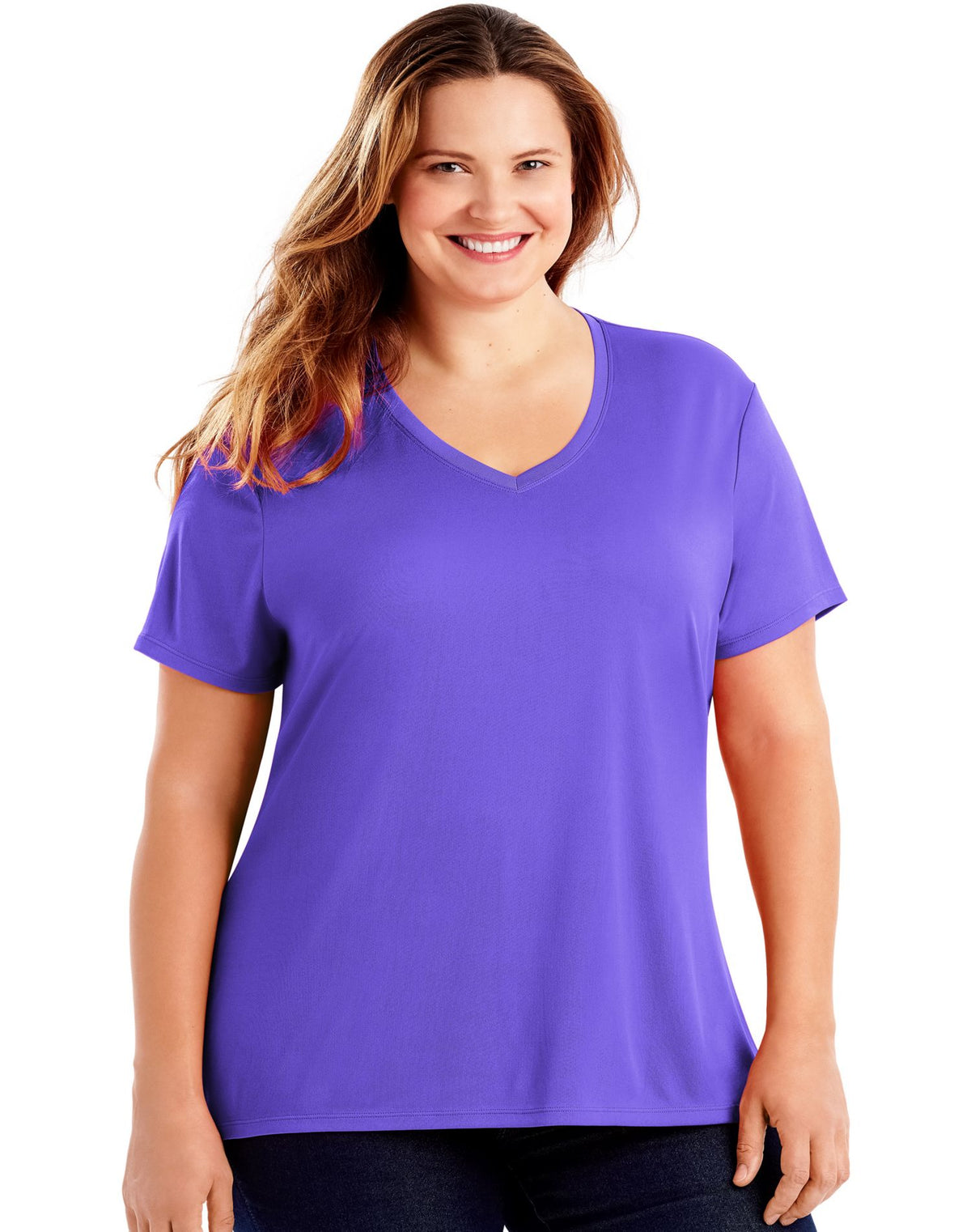 JMS Womens Cool DRI® Short-Sleeve V-Neck Tee