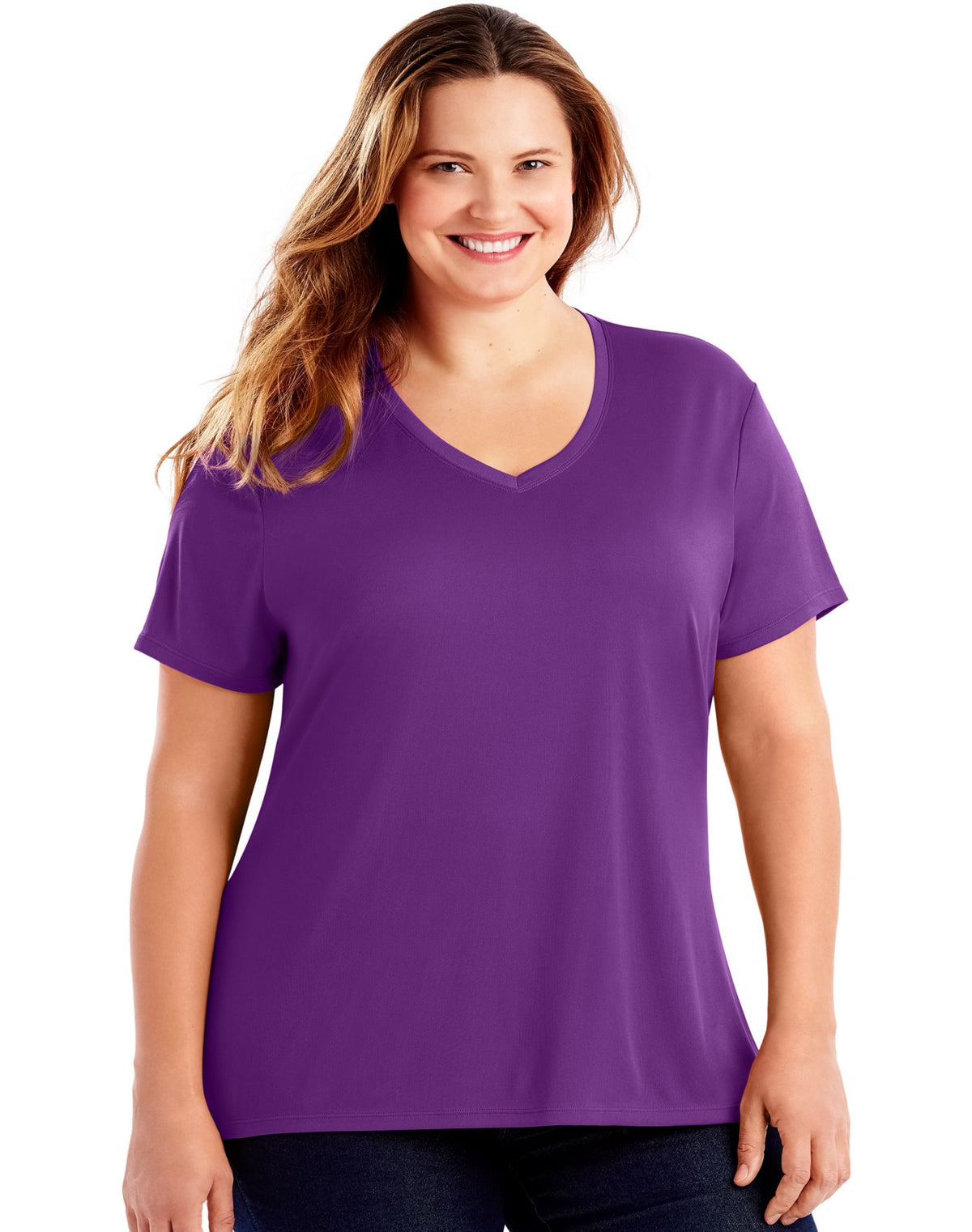 JMS Womens Cool DRI® Short-Sleeve V-Neck Tee