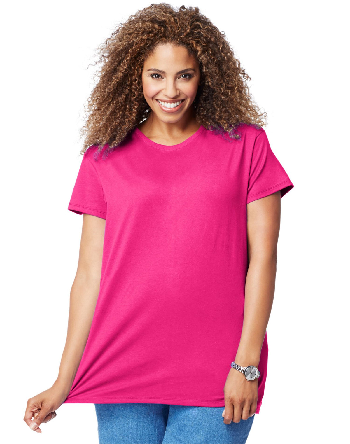 JMS Womens Cotton Jersey Short-Sleeve Crewneck Tee