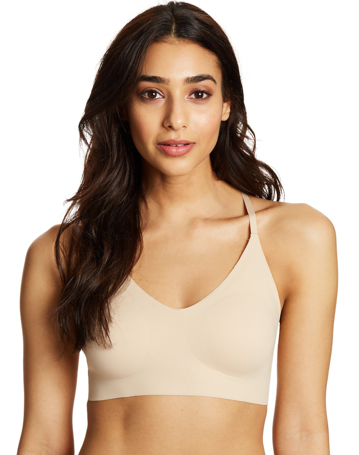 Maidenform Womens Pure Comfort® V-Neck Pullover Lace Back Wirefree Bra