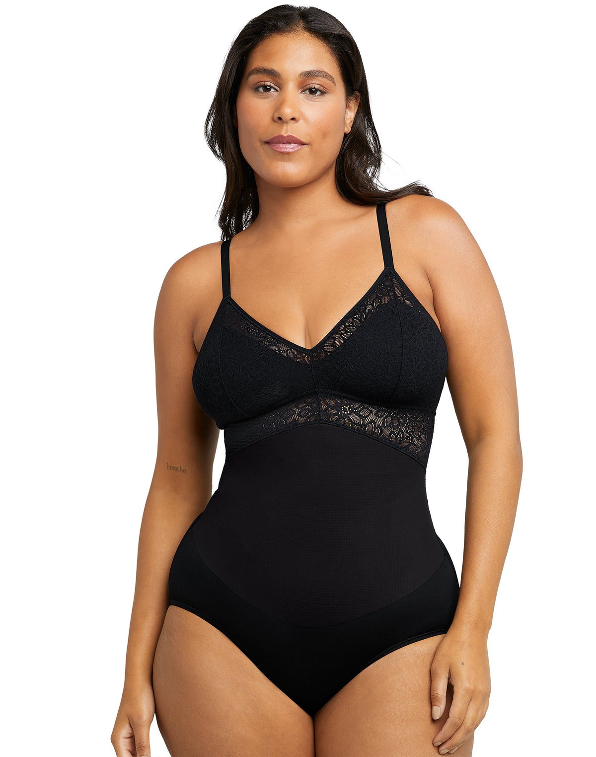 Maidenform Womens Tame Your Tummy Shaping Lace Bodysuit