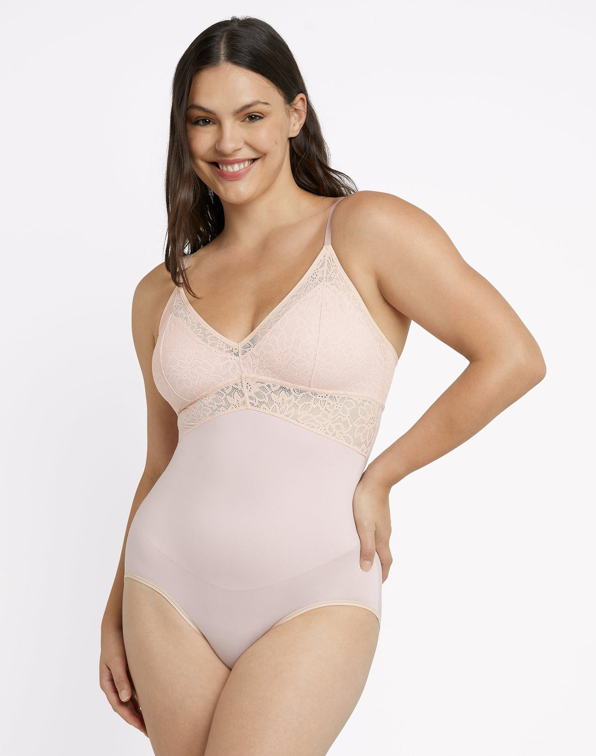 Maidenform Womens Tame Your Tummy Shaping Lace Bodysuit