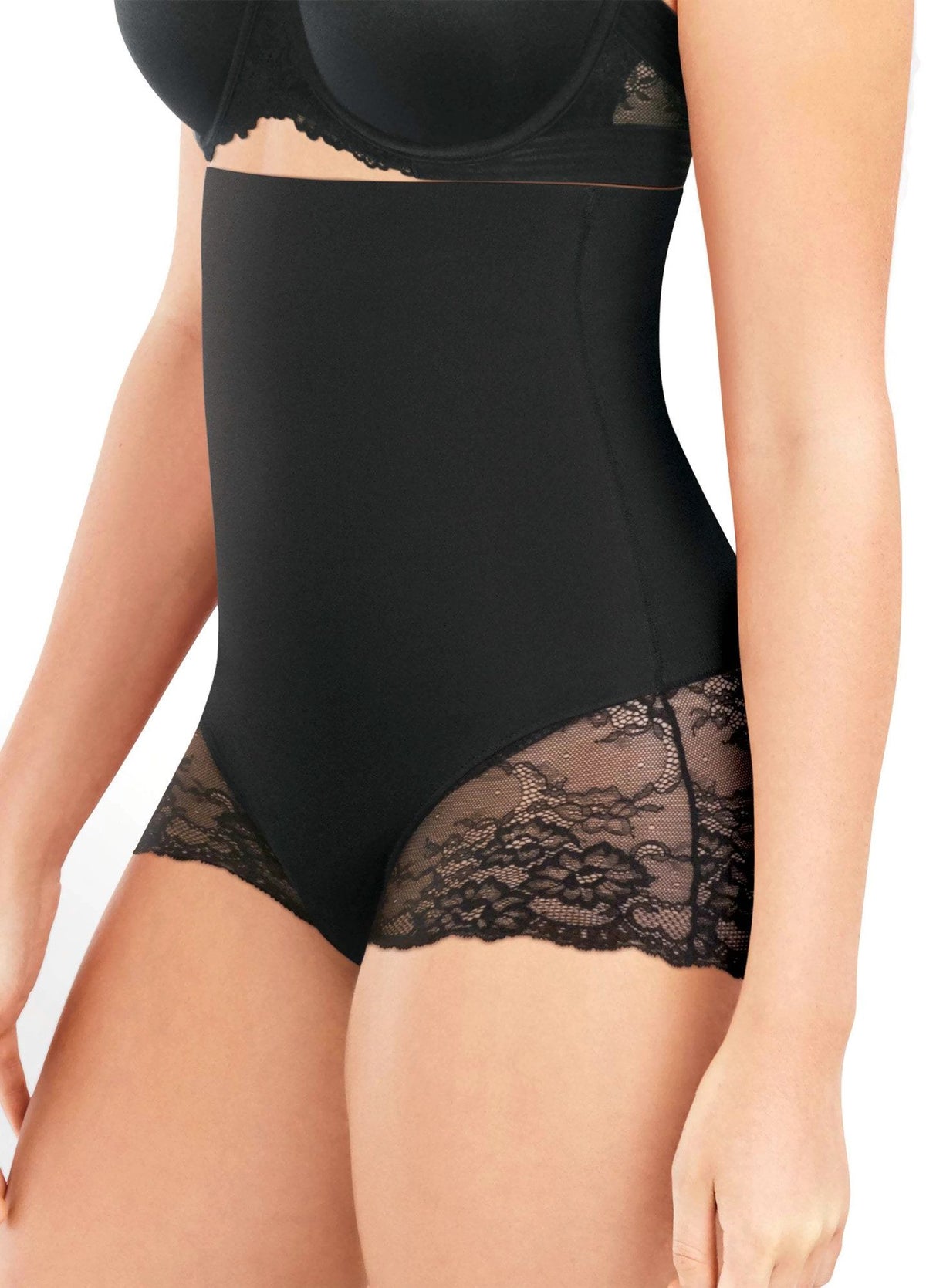 Maidenform Womens Tame Your Tummy SmoothTec High Waist Lace Brief