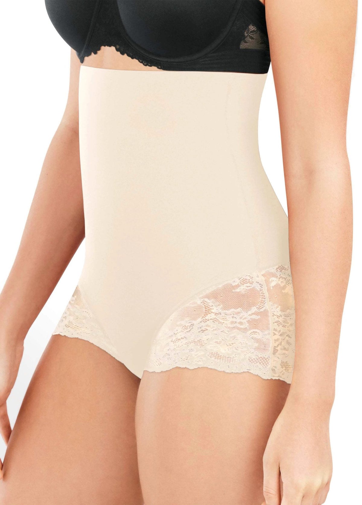 Maidenform Womens Tame Your Tummy SmoothTec High Waist Lace Brief