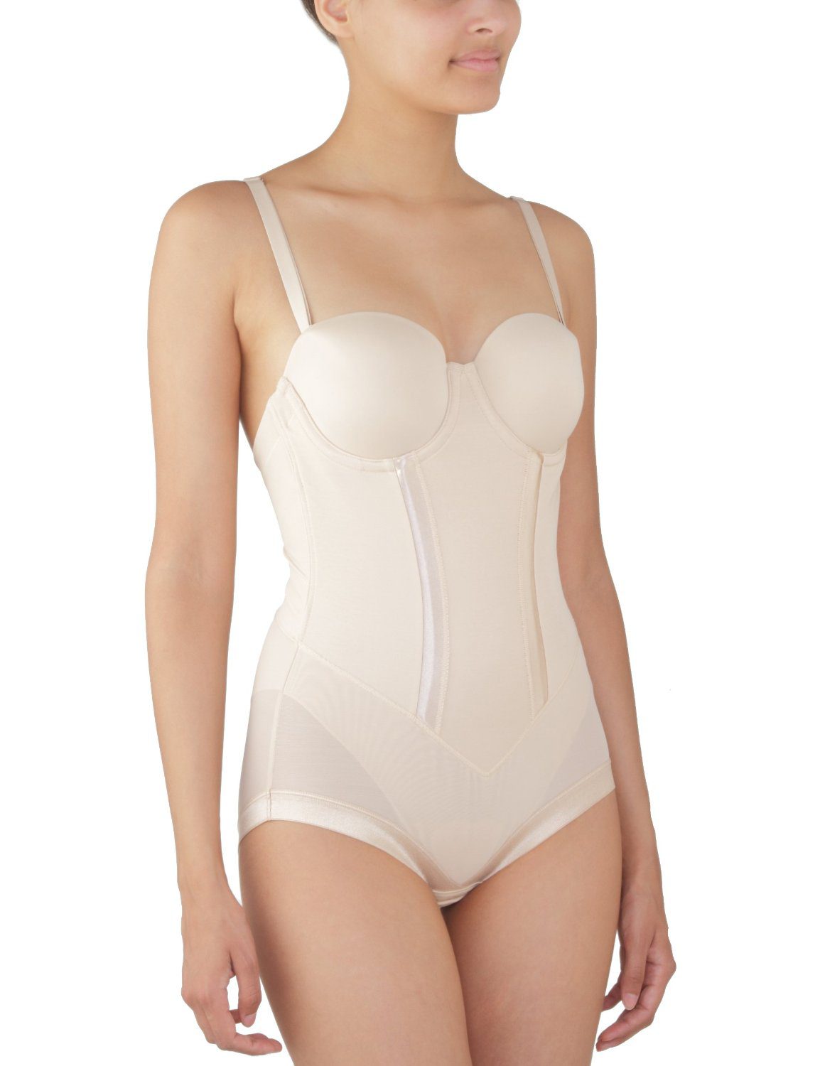 Flexees By Maidenform Womens Body Shaper With Built-In Bra &amp; Anti-Static