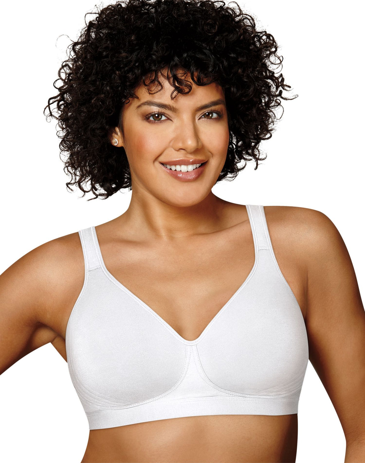 Playtex Womens 18 Hour 474C Cotton Stretch Ultimate Lift &amp; Support Wirefree Bra